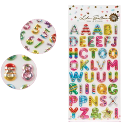 3D Alphabet Sticker 